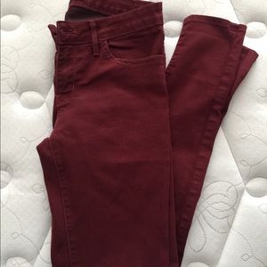 Burgundy skinny